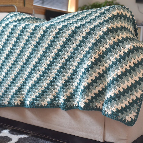 Crochet Lap Blanket Pattern, PDF Download, Easy Throw Crochet Blanket, Crochet Baby Blanket Pattern, Crochet Lapghan Pattern