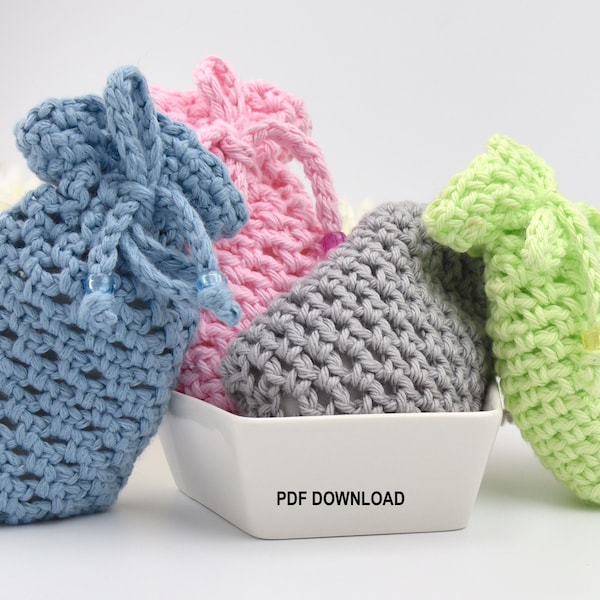 Pattern for Crochet Soap Saver, PDF Download, Soap Pouch Crochet Pattern, Crochet Soap Bag Pattern