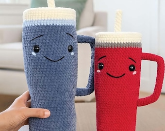 Tumbler Häkelanleitung | Amigurumi Tumbler Plüschtier | Galentin Geschenk | Emotionale Geschenke Unterstützung