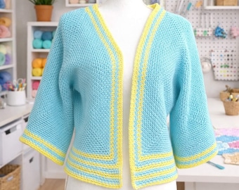 Crochet Hexagon Cardigan Pattern: Women's & Girls' Moss Stitch