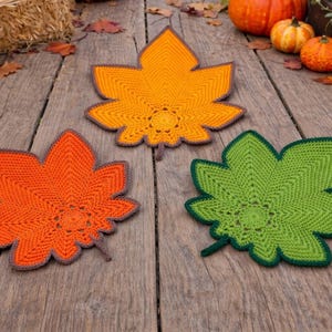 Maple Leaf Crochet PDF Pattern for Fall Decor
