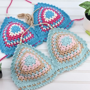 Crochet Bikini Top Pattern | Crochet Bralette Pattern | Crochet Halter Top