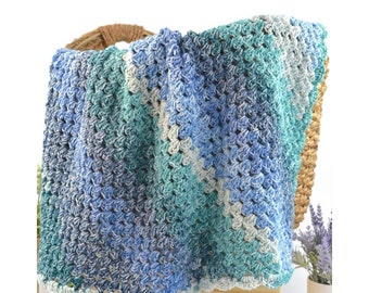 Easy Blanket Crochet Pattern | Granny Stitch Baby Blanket | C2C Crochet Blanket