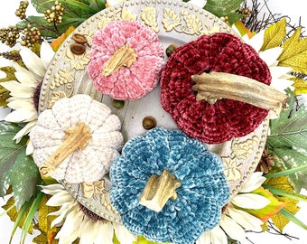 Velvet Crochet Pumpkin Pattern: Three Sizes (PDF)