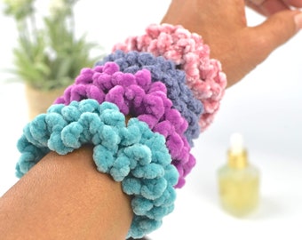 Crochet Velvet Scrunchie Pattern: Easy Beginner DIY (PDF Pattern)