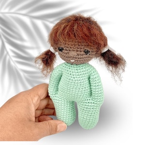 Mini Crochet Doll Pattern, Amigurumi Doll Pattern, Handmade Doll, Small Crochet Doll, Gift for kids