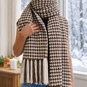 Large Crochet Scarf Pattern, Oversized Blanket Scarf (PDF Download)