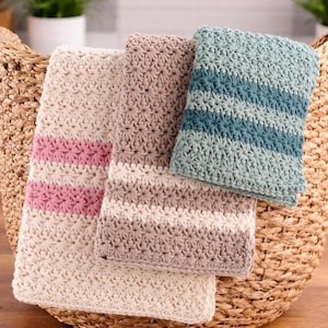 Landhaus Häkelanleitung für Handtuch, Waschlappen, Spültuch (PDF Download)