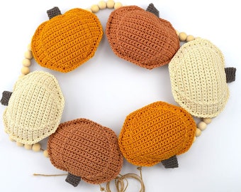 Crochet Pumpkin Garland Pattern, PDF Download, Crochet Pumpkin, Crochet Thanksgiving Decor, Crochet Fall Crochet Decor Pattern