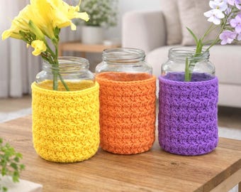 Mason Jar Cozy or Sleeve Crochet Pattern