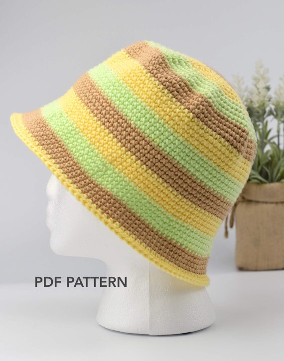 Crochet Bucket Hat PDF Crochet Bucket Pattern Sun Hat Etsy