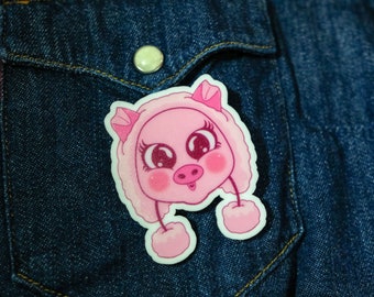 Pig-lanelle Acrylic Pin, Villanelle's Pig Costume in Killing eve
