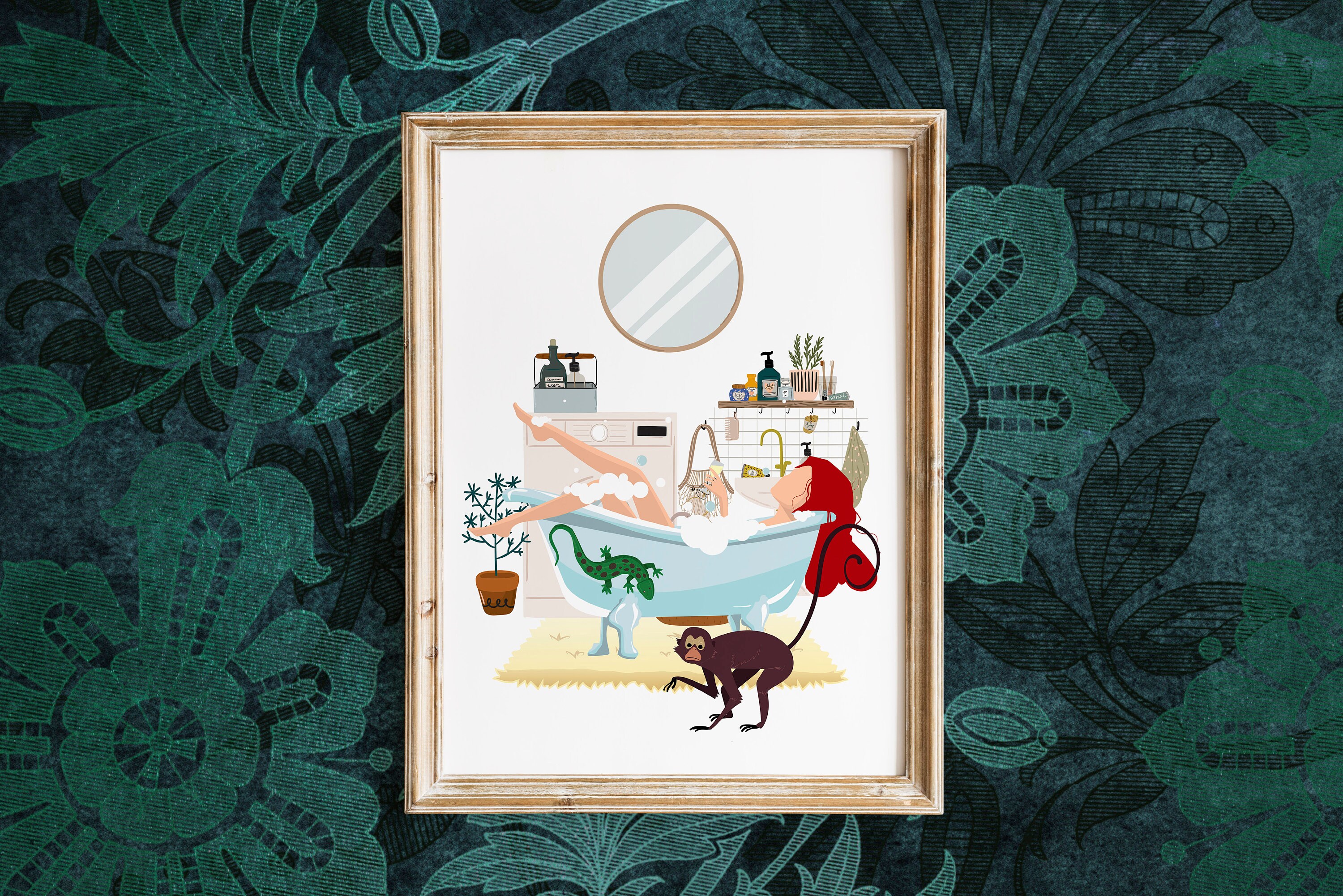 Whimsical Art Bathroom Prints Bathroom Signs Bathroom Etsy