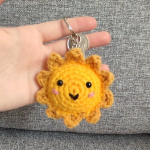 Crochet Sun Keychain / Bag Accessory/ Spring/Summer