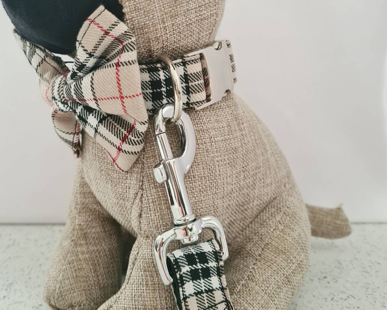 Burberry with Metal Horse Accessory Dog Collar and Leash - Royal