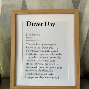 Duvet Day, Duvet Art, Bedroom Decor, Sleep Wall Decor, Cozy Comfort Artwork, Bedtime Serenity Print, Heartfelt Gift, Digital Download, Print