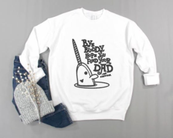 Bye Buddy Mr. Narwhal Sweatshirt - Etsy