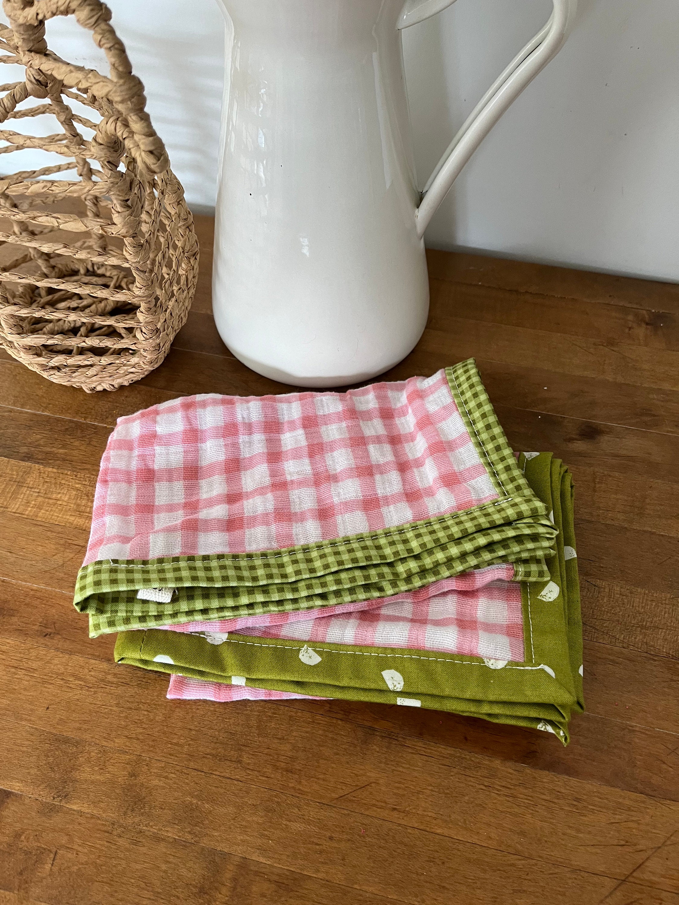 Linen Dish Towel / Ochre Gingham – DIG + CO.