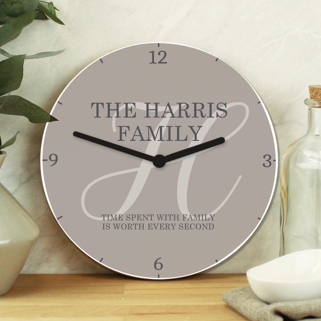 Personalised Family Wooden Clock - Etsy UK
