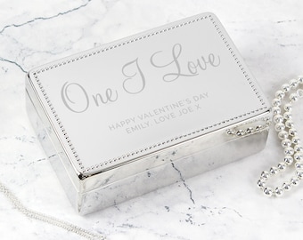 Personalised Name & Message Jewellery Box | Engraved Trinket Box