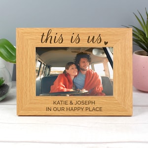 This Is Us Landscape Personalised  Wooden Photo Frame | Anniversary | Wedding Gift | Valentines Day Gift