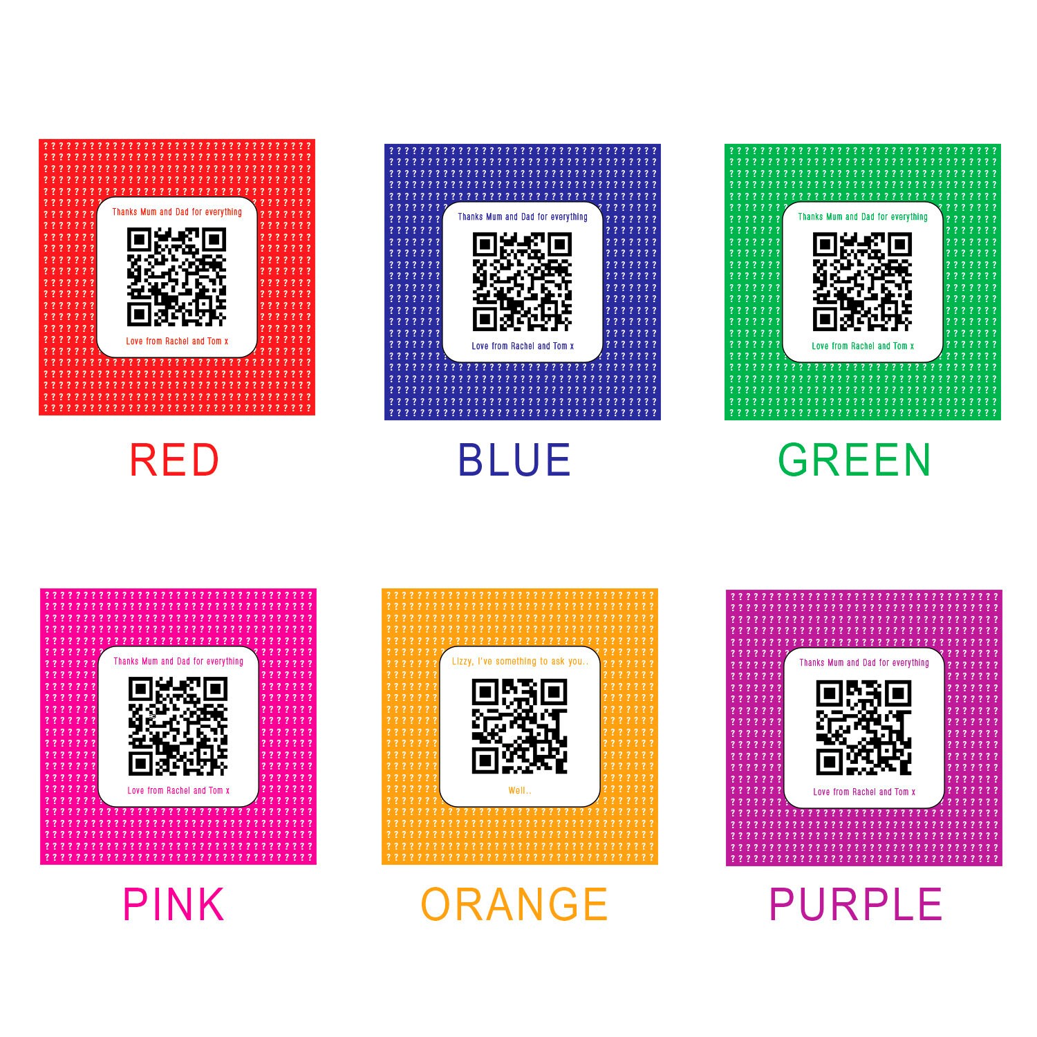 Greetings Card & Coaster Secret QR Code Message Etsy