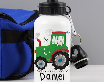 Personalised Childrens Drinks Bottle Tractor design | School Water Bottle | Reusable Water Bottle | Kids Water Bottle