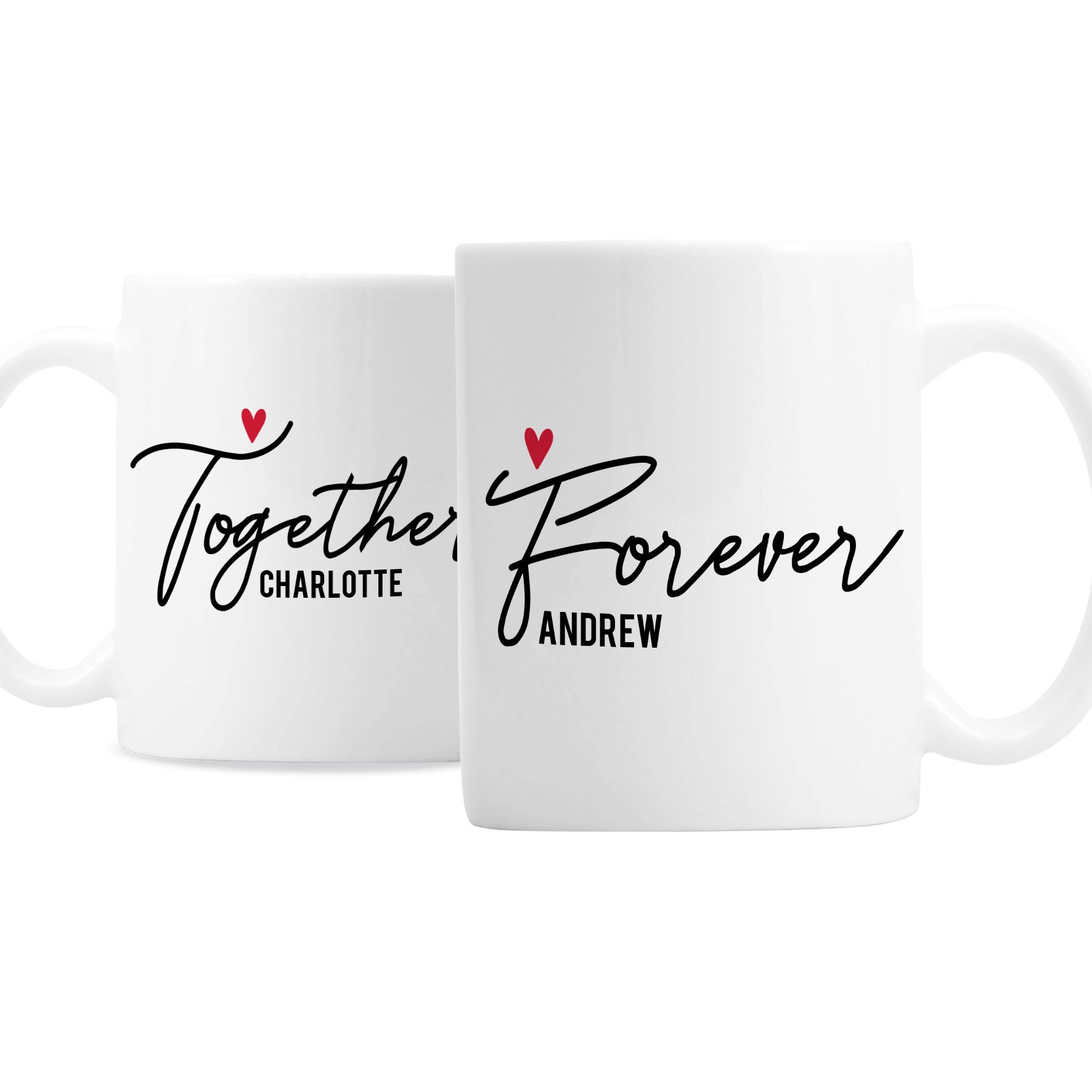 Personalised Together Forever Mug Set Gift for Couple Etsy