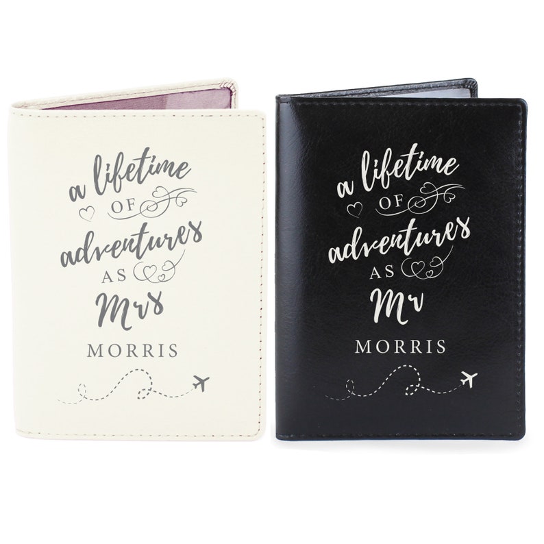 Lifetime of Adventures Couples Passport Holder His and Hers Passports Husband & Wife Passport Holder image 2