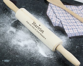 Personalised Bakers Rolling Pin | Cooks Gift | Baking Gift | Kitchen Cooking Equipment