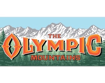 Olympic Mountains Sticker