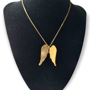 Guardian Angel Wing Gold Plated Necklace for Memorial Protection Gift