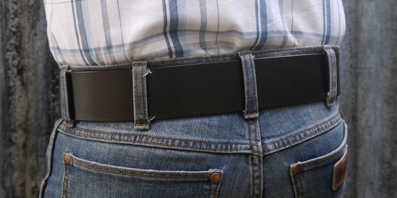 Mens 2 inch top wide leather belts