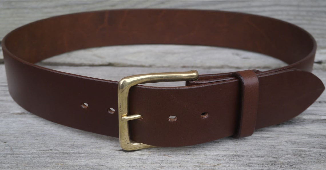 Hand crafted 2 inch wide leather belt men's Etsy