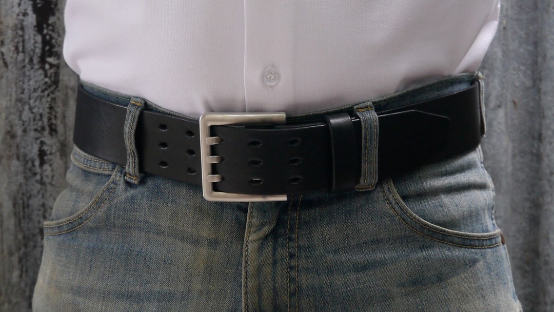 Buy Men's Wide Leather Belt 3/4 Inch Width, Quality Italian