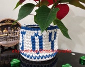 Nordic Christmas Joy decor Basket, Round knitted t shirt yarn christmas gift basket, Eco-friendly yarn handwooven basket, cotton string yarn