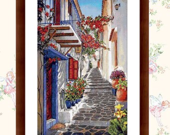 54cm Egyptian Cotton Counted Cross Stitch Kits Meet in Venice 14ct Counted Cross Stitch kit,Embroidery Kits 360x244 Stitch,75