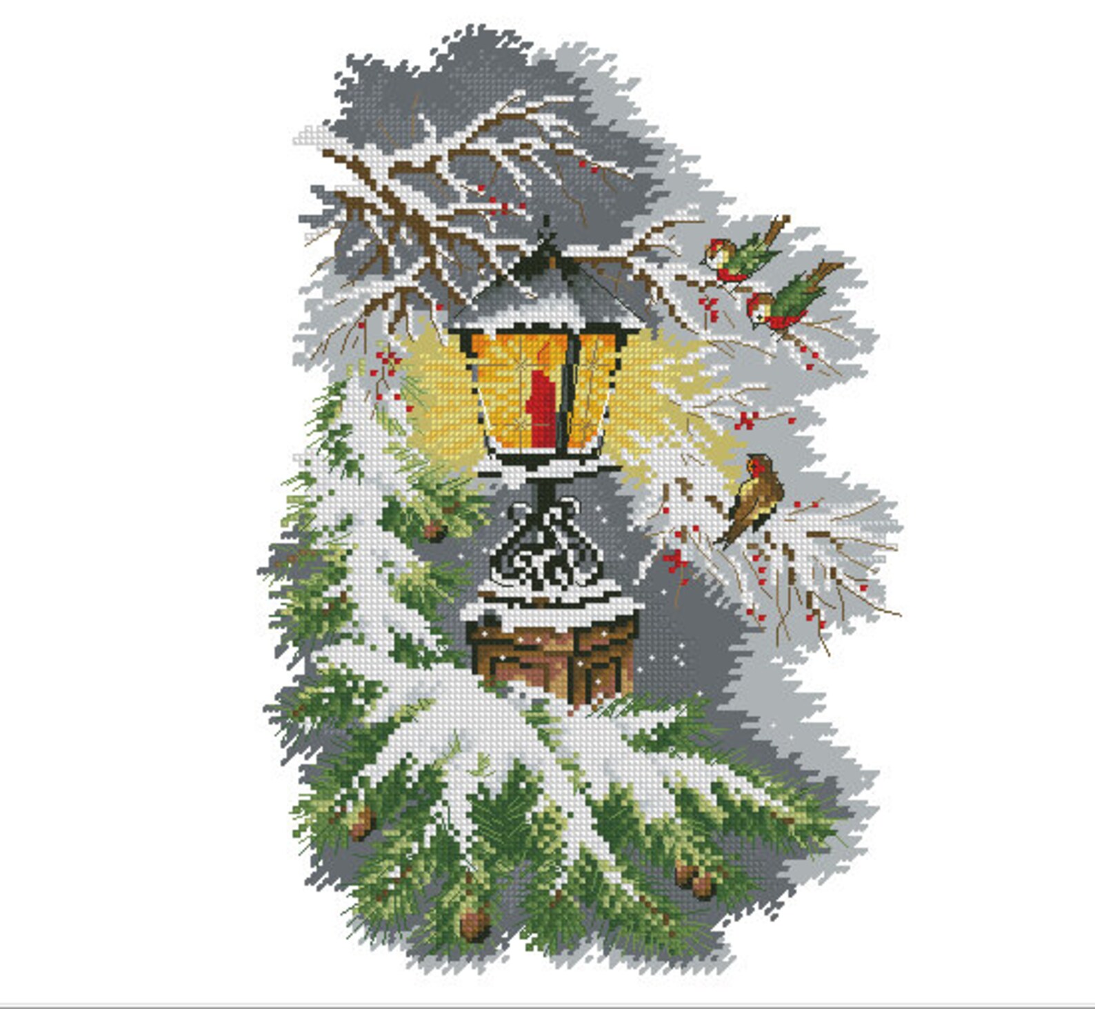 Victorian christmas Cross stitch Pattern Victorian Style Etsy