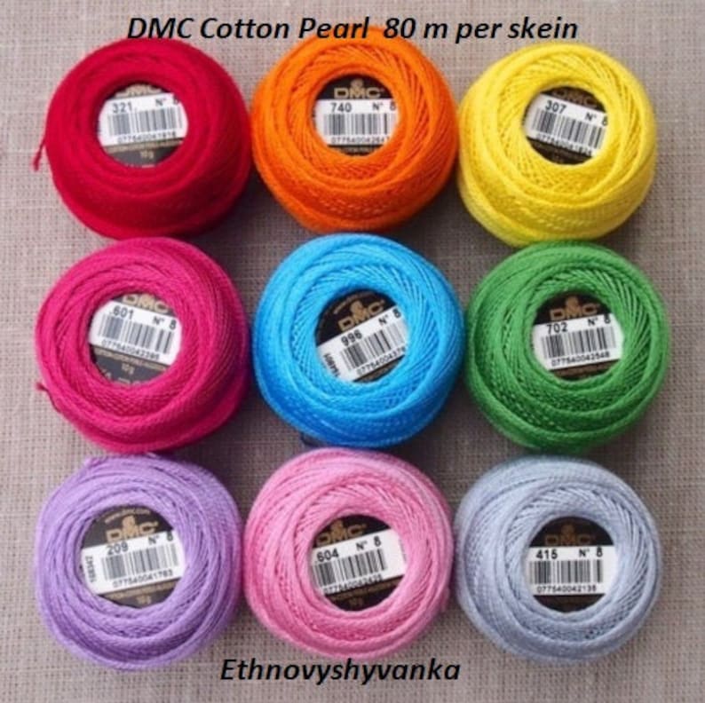 10 skeins DMC cotton Perle thread 223 colors DMC 80 m floss Etsy