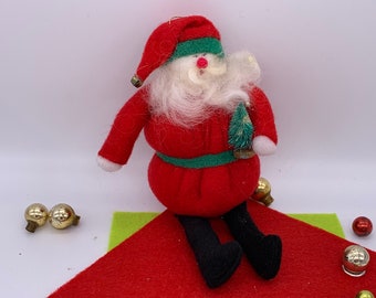 Vintage handmade Santa Claus by collectible creations, stuffed Santa, Christmas decoration, holiday Decor