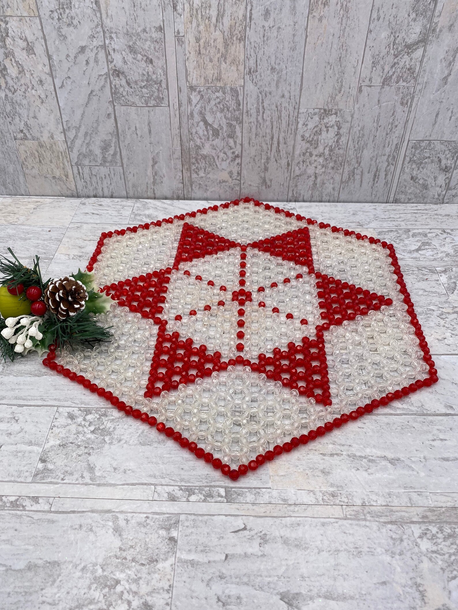 Beaded Christmas Tree Skirt 