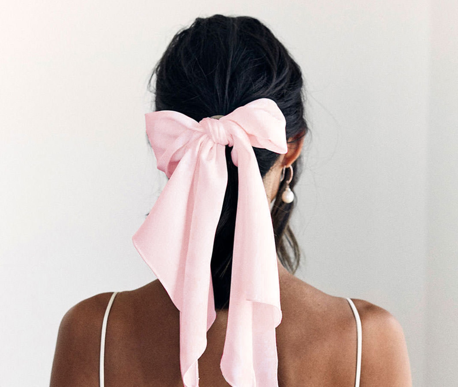 Silk Like Hair Scarf Silky Ponytail Scarf Ribbon Braided Etsy