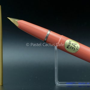 Pilot F &quot;3A&quot; Coral EF Nib Fountain Pen NOS Vintage 1970s Rare Collectible