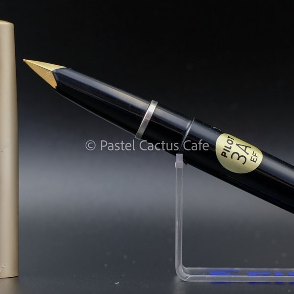 Pilot F "3A" Black EF Nib Fountain Pen NOS Vintage 1970s Rare Collectible