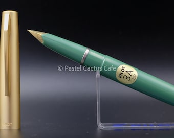 Pluma estilográfica Pilot F "3A" con plumín EF verde, NOS, vintage, década de 1970, rara pieza de colección