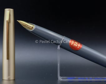 Pluma estilográfica Pilot F "2A" gris con plumín EF, NOS, vintage, década de 1970, rara pieza de colección