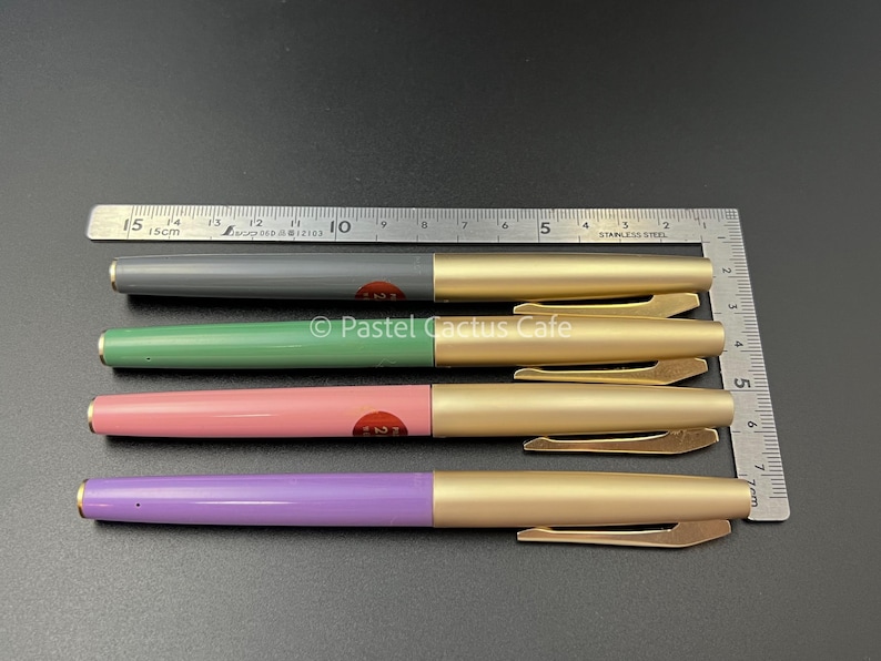 Pilot F "2A" EF penpunt vulpen jaren 1970 vintage NOS zeldzame pastelkleur voor verzamelaars afbeelding 9