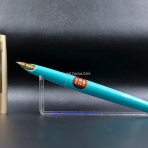 Pilot F "2A" EF penpunt vulpen jaren 1970 vintage NOS zeldzame pastelkleur voor verzamelaars Turquoise