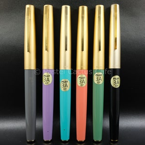 Pilot F "3A" EF-punt vulpen jaren 1970 vintage NOS zeldzame pastelkleur voor verzamelaars