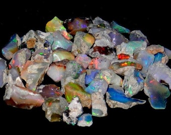 100 CT Raw Opal Loose Gemstone AAA quality Gemstone Rough Lot~Welo Fire Opal~Ethiopian Opal Rough Stone~natural Ethiopian Opals